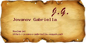 Jovanov Gabriella névjegykártya